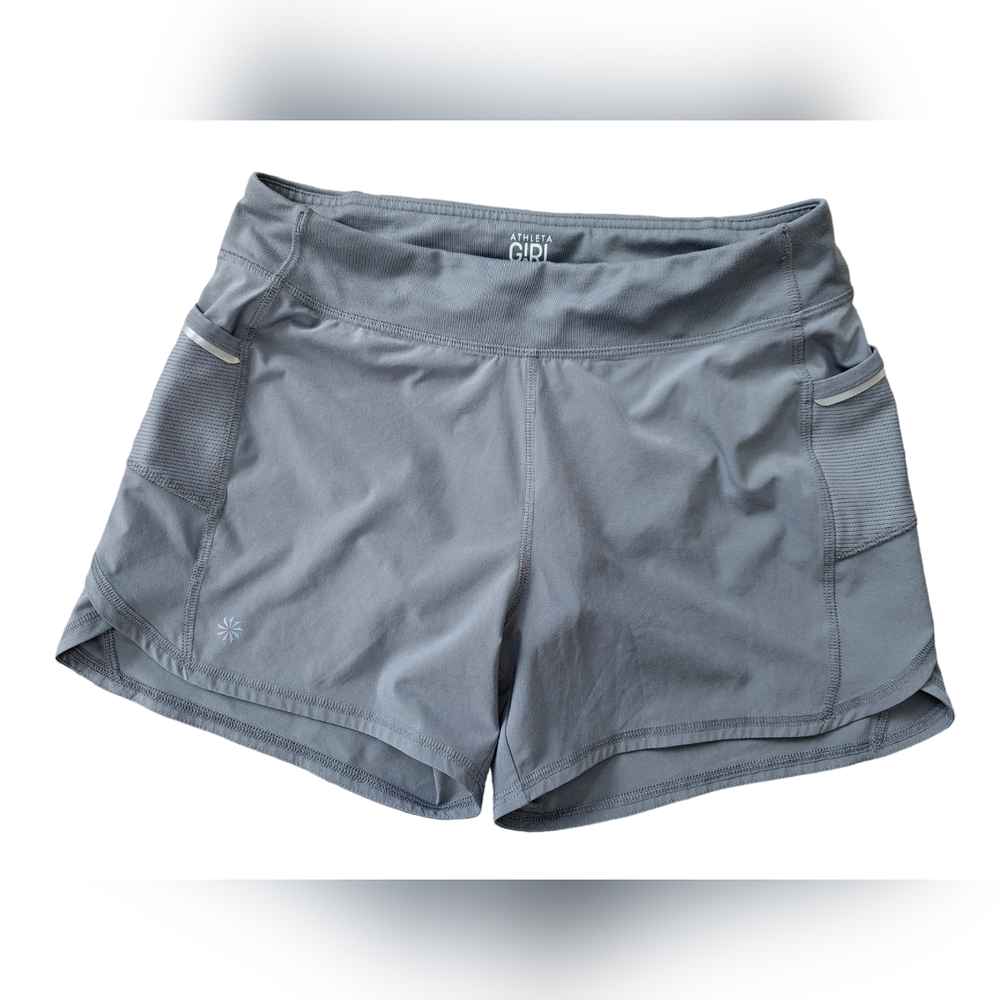 ATHLETA GIRL Teen SOLID RECORD BREAKER 3" SHORT Grey, size XXL/16